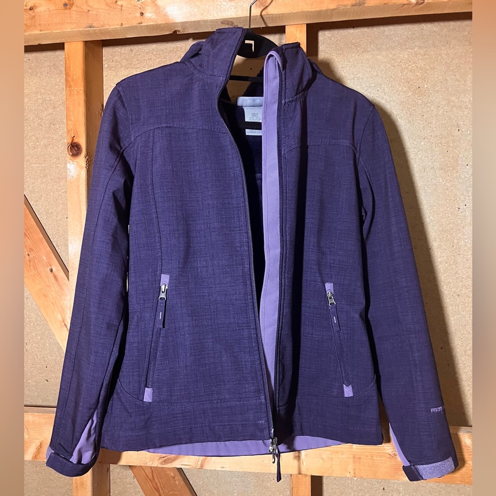 Free Country Purple Hooded Fleece Lined Jacket SZ S! EUC! - Picture 8 of 16